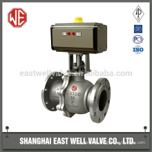 Pneumatic wafer ball valve